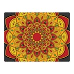 Mandela Flower Orange And Red Double Sided Flano Blanket (Mini)  35 x27  Blanket Front