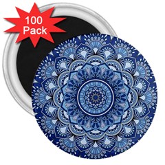 Mandela Flower 3  Magnets (100 Pack) by ExtraGoodSauce