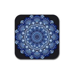 Mandela Flower Rubber Coaster (square)  by ExtraGoodSauce