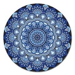 Mandela Flower Magnet 5  (round) by ExtraGoodSauce