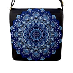 Mandela Flower Flap Closure Messenger Bag (l) by ExtraGoodSauce