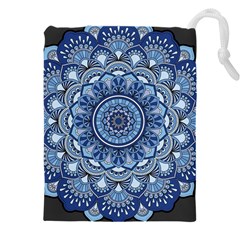 Mandela Flower Drawstring Pouch (5xl) by ExtraGoodSauce