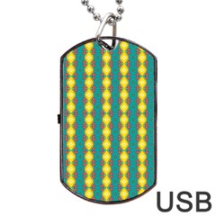 Native American Pattern Dog Tag Usb Flash (one Side) by ExtraGoodSauce