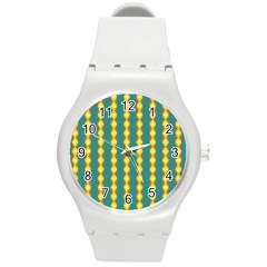 Native American Pattern Round Plastic Sport Watch (m) by ExtraAwesomeSauce