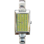 Native American Pattern Rectangle Italian Charm Watch Front