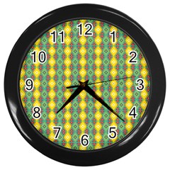 Native American Pattern Wall Clock (black) by ExtraGoodSauce