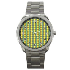 Native American Pattern Sport Metal Watch by ExtraAwesomeSauce