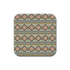 Native American Pattern Rubber Coaster (square)  by ExtraGoodSauce