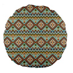 Native American Pattern Large 18  Premium Round Cushions by ExtraGoodSauce