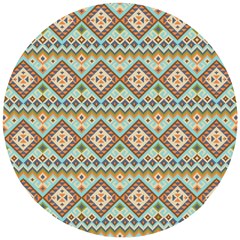 Native American Pattern Wooden Puzzle Round by ExtraGoodSauce