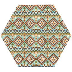 Native American Pattern Wooden Puzzle Hexagon by ExtraGoodSauce