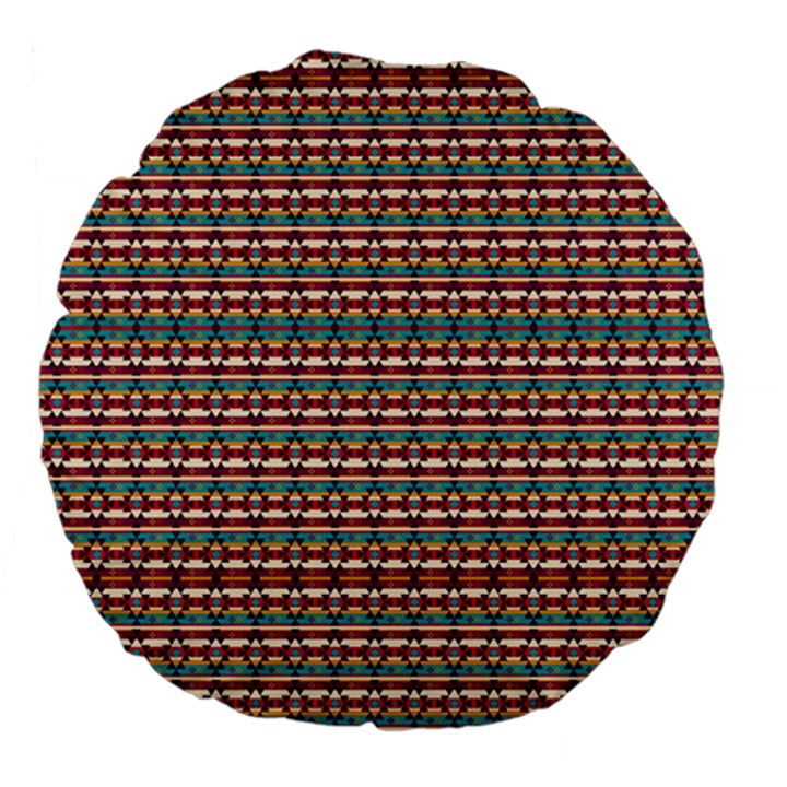 Native American Pattern Large 18  Premium Flano Round Cushions