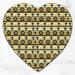 Native American Pattern Jigsaw Puzzle (heart) by ExtraAwesomeSauce