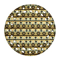 Native American Pattern Ornament (Round Filigree)