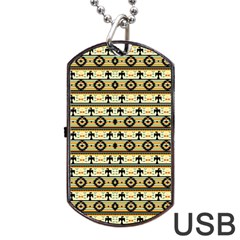 Native American Pattern Dog Tag USB Flash (One Side)