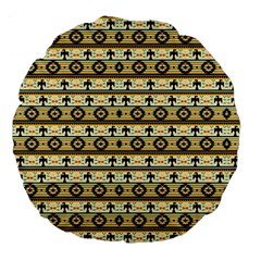 Native American Pattern Large 18  Premium Flano Round Cushions