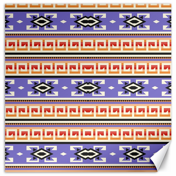 Native American Pattern Canvas 12  x 12 