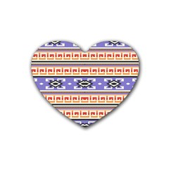 Native American Pattern Heart Coaster (4 Pack)  by ExtraGoodSauce