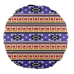 Native American Pattern Large 18  Premium Round Cushions by ExtraGoodSauce