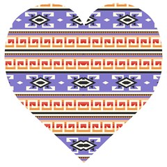 Native American Pattern Wooden Puzzle Heart by ExtraGoodSauce