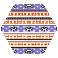 Native American Pattern Wooden Puzzle Hexagon by ExtraAwesomeSauce