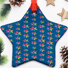 Rainbowcolor Star Ornament (two Sides) by Sparkle