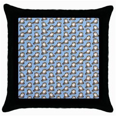 Cats Catty Throw Pillow Case (Black)