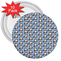 Cats Catty 3  Buttons (10 Pack)  by Sparkle