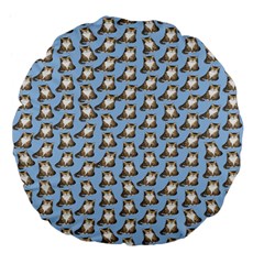 Cats Catty Large 18  Premium Flano Round Cushions by Sparkle