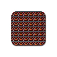 Native American Pattern Rubber Coaster (Square) 