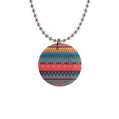 Native American Pattern 1  Button Necklace by ExtraGoodSauce