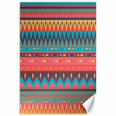 Native American Pattern Canvas 12  X 18  by ExtraGoodSauce