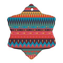 Native American Pattern Snowflake Ornament (two Sides)