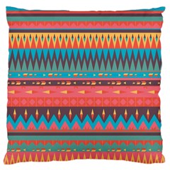 Native American Pattern Large Flano Cushion Case (one Side) by ExtraGoodSauce