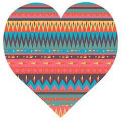 Native American Pattern Wooden Puzzle Heart by ExtraGoodSauce