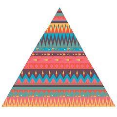 Native American Pattern Wooden Puzzle Triangle by ExtraGoodSauce