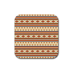 Native American Pattern Rubber Coaster (square)  by ExtraGoodSauce