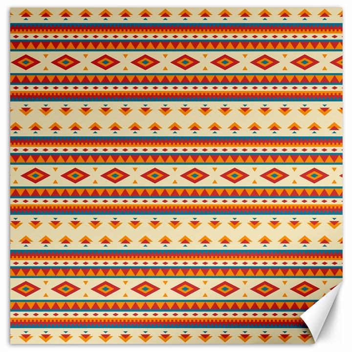 Native American Pattern Canvas 12  x 12 