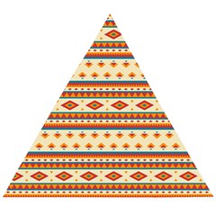 Native American Pattern Wooden Puzzle Triangle