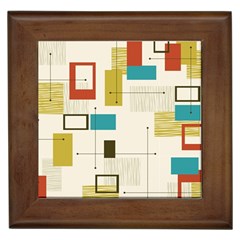 Retro Pattern Vintage Framed Tile