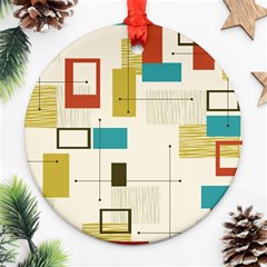 Retro Pattern Vintage Ornament (Round)