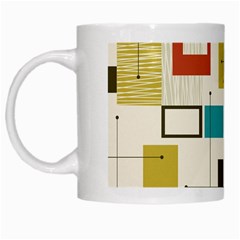 Retro Pattern Vintage White Mugs