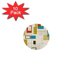 Retro Pattern Vintage 1  Mini Buttons (10 pack) 