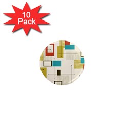 Retro Pattern Vintage 1  Mini Magnet (10 pack) 