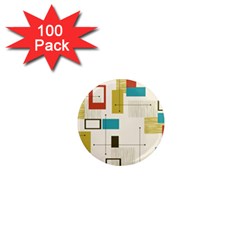 Retro Pattern Vintage 1  Mini Magnets (100 pack) 