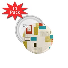 Retro Pattern Vintage 1.75  Buttons (10 pack)