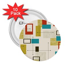 Retro Pattern Vintage 2.25  Buttons (10 pack) 