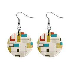 Retro Pattern Vintage Mini Button Earrings