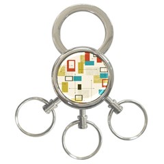 Retro Pattern Vintage 3-Ring Key Chain