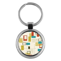 Retro Pattern Vintage Key Chain (Round)